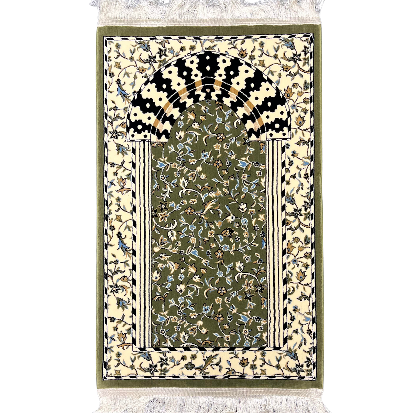 RAWDAH 1643 GREEN FOWERS ARE L.BLUE 70 X110 8MM