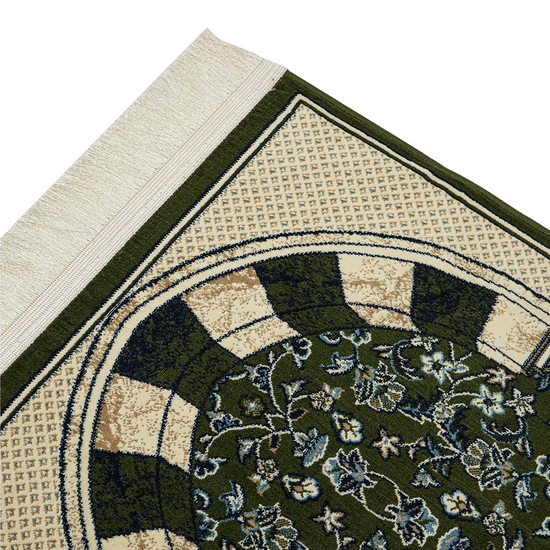 Madina Rawdah Green Mehrab 1446-02  6MM. 70x110cm Prayer Mat