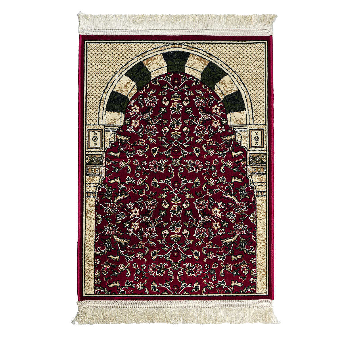 Rawdah Red Mehrab 1446-01 70x110cm  8MM Prayer Mat