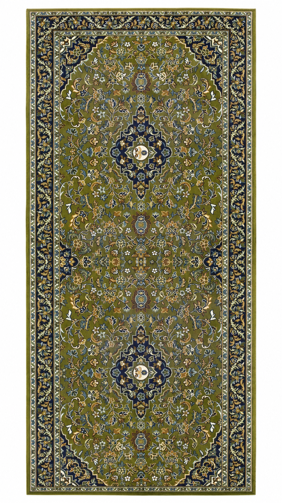 MADINA MADE  GREEN RAWDAH MUSALLAH RUNNER 50mX1.3m