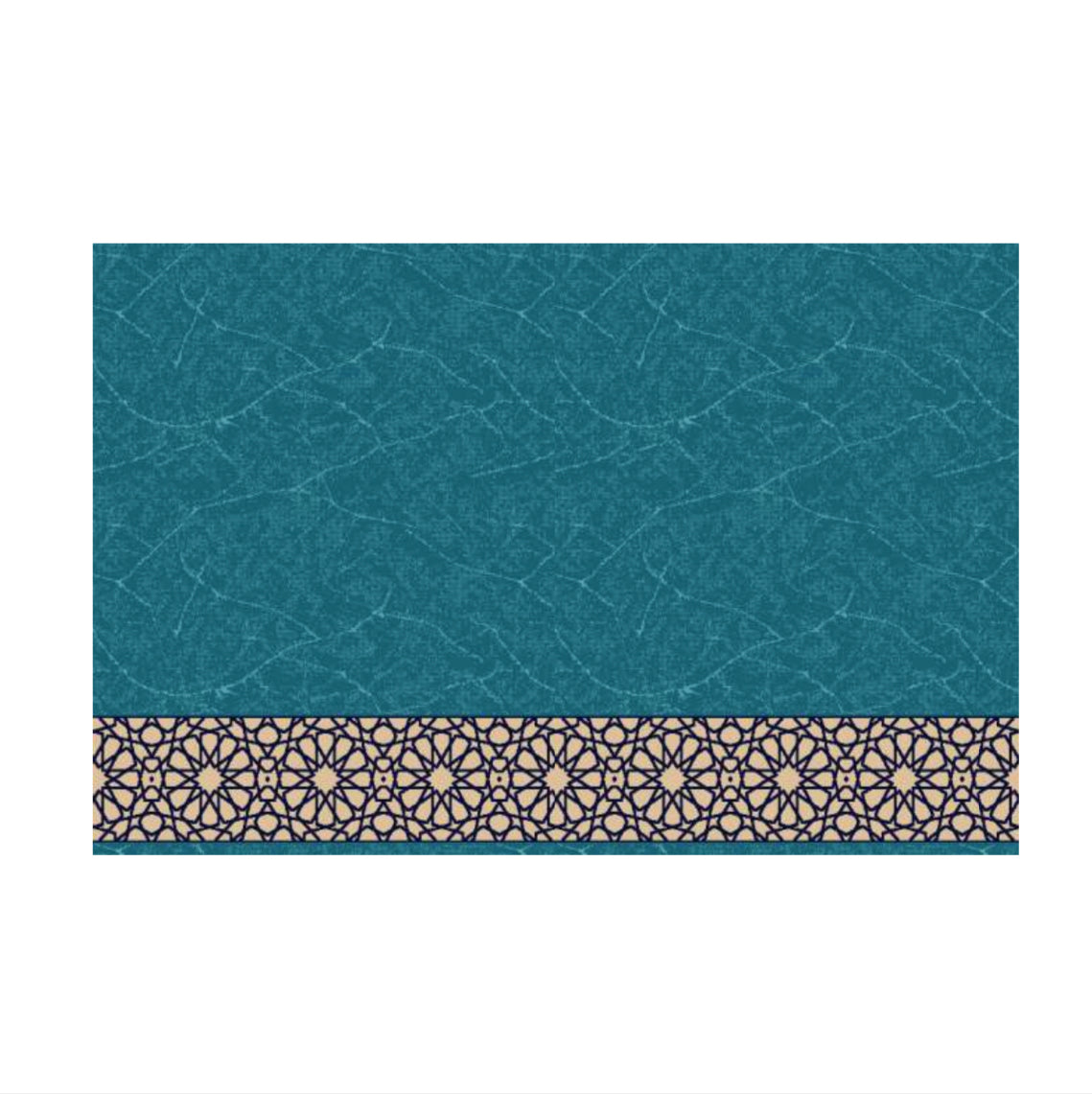 Al Qima Green/Beige Border 24 Family Prayer Mat 2,50m x 1.25m (GB24)