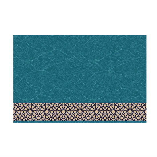Al Qima Green/Beige Border 24 Family Prayer Mat 2,50m x 1.25m (GB24)