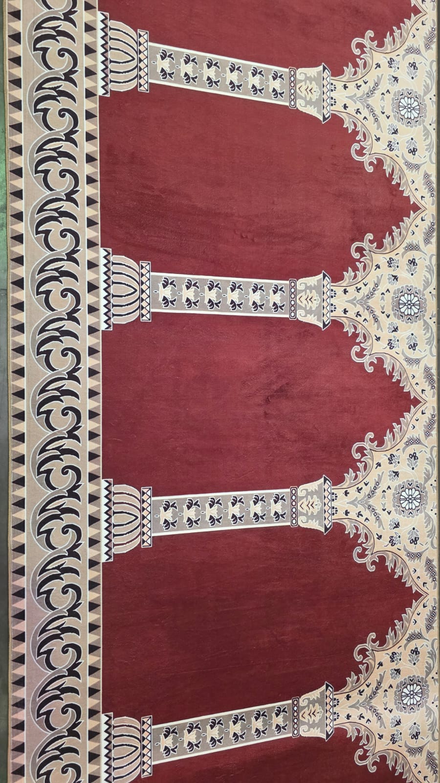 AL AQSA PRINTED RUNNER SOFT-TOUCH NONSLIP RUBBER BACKING 130X195cm