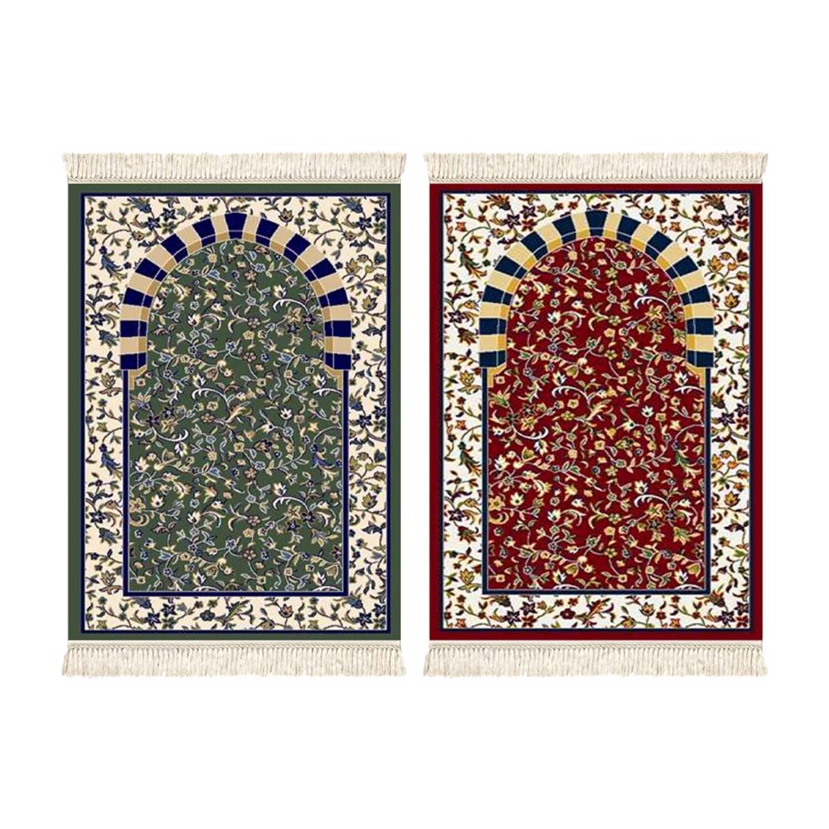 1444-10 Madina Made Rawdah Gift Set -  70x110 (1 x Red Rawdha & 1x Green Rawdha)