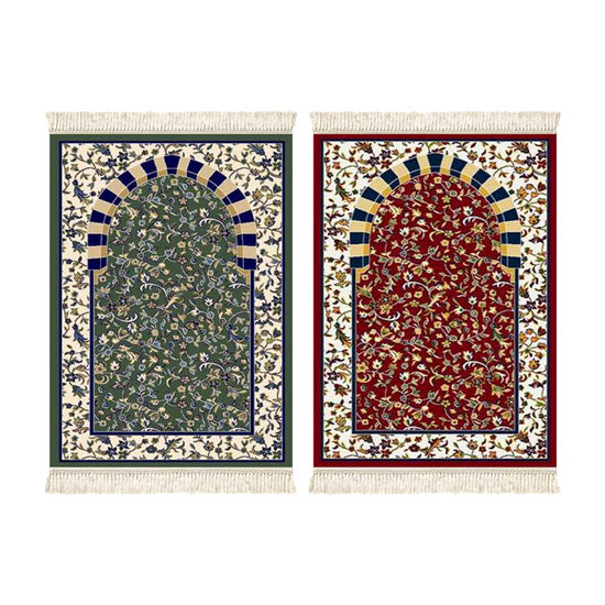 1444-10 Madina Made Rawdah Gift Set -  70x110 (1 x Red Rawdha & 1x Green Rawdha)